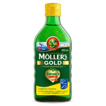 Moller's Gold Tran Norweski Cytrynowy 250ml