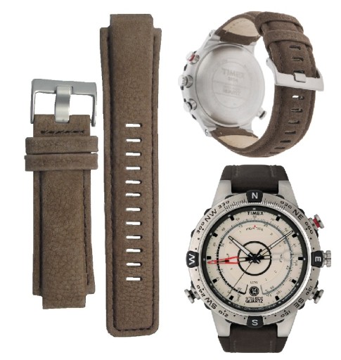 Pasek skórzany Timex kompas T2N721 brąz ORYGINAŁ