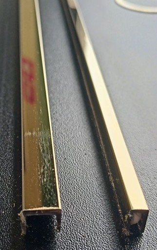 profil U listwa C stal złota błyszcząca 5mm 2,44