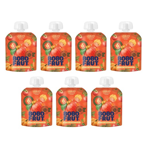 BOBO FRUT Mus Jabłko marchewka dynia, 7x90g