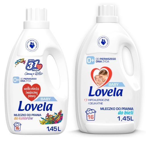 LOVELA Hipoalergiczny Mleczko Kolor Biel 2x 1.45l