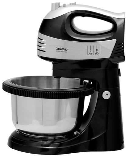MIKSER RĘCZNY ZELMER ZHM2459BS Z MISĄ OBROTOWĄ 2,5L 700W 4 KOŃCÓWKI