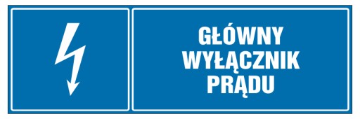Tabliczka ZTE-52 - GŁÓWNY WYŁĄCZNIK PRĄDU