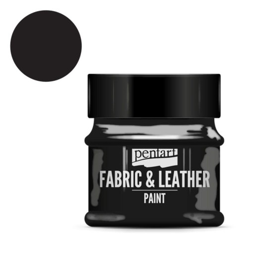 PENTART FARBA DO TKANIN I SKÓR CZARNY 50ML