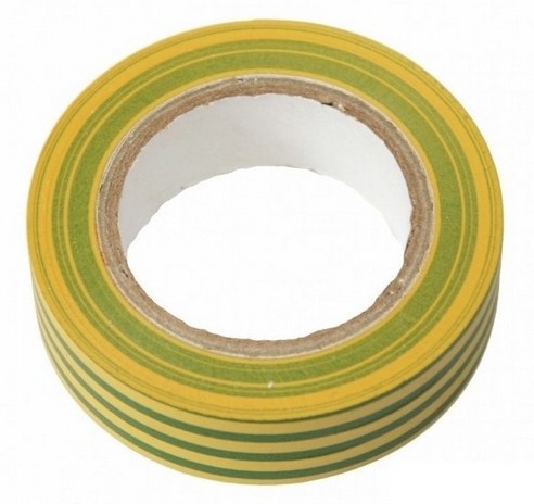 Taśma izolacyjna PVC zielono - żółta 18,3m