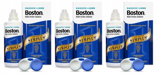 3 x Płyn Do Soczewek BOSTON SIMPLUS 120 ML