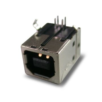 Gniazdo USB typu B do druku kątowe czarne