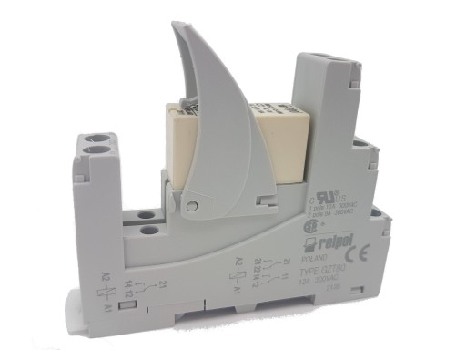 przekaźnik 24V DC / 2 x 8A 250V AC - na szynę DIN