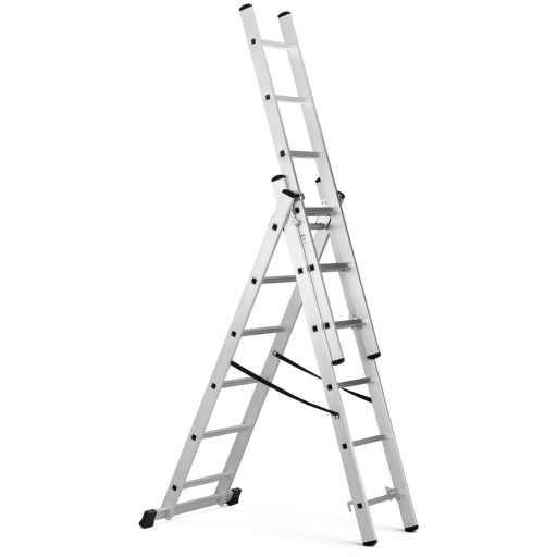 WYTRZYMAŁA DRABINA METALOWA 6-STOPNIOWA WYS. 321cm