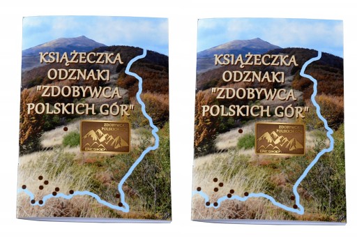 2 sztuki książeczka zdobywca polskich gór korona odznaka mini plakat zestaw