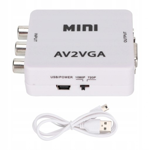Konwerter Adapter Przejściówka AV na VGA