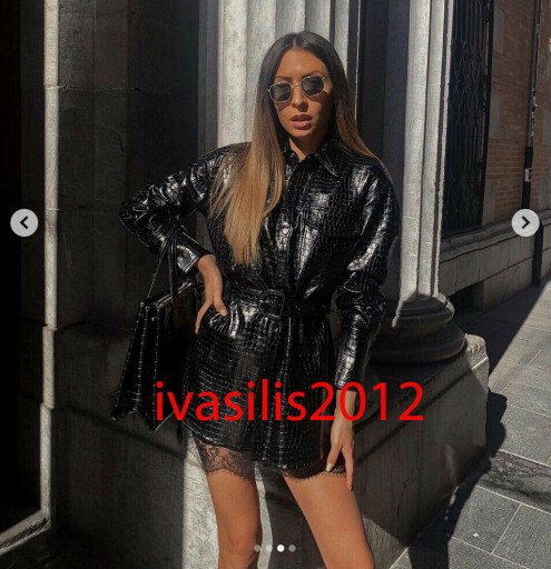 ZARA - czarna koszula sukienka kurtka - M/L