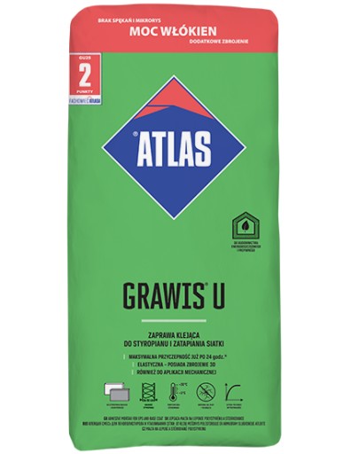 KLEJ ZAPRAWA DO STYROPIANU I ZATAPIANIA SIATKI ATLAS 25KG