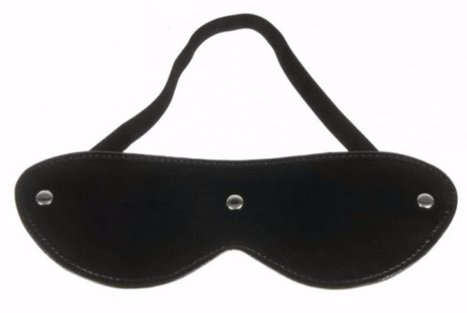 Skórzana Maska na Oczy Czarna Opaska Oczy BDSM