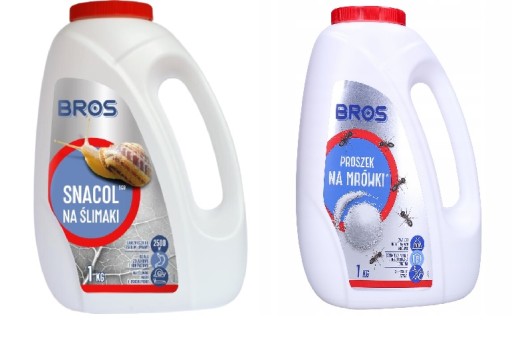 Granulat na Ślimaki Snacol 1kg 5GB i Proszek na mrówki BROS 1kg SKUTECZNE