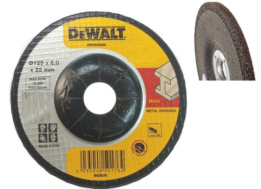 DEWALT Tarcza do Szlifowania Metalu 125mm x 6mm