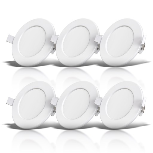 6X LED WPUSZCZANE ŚWIATŁA ŁAZIENKOWE REFLEKTORY