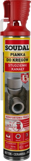 SOUDAL PIANKA DO KRĘGÓW KANAŁÓW WODOSZCZELNA 750ml