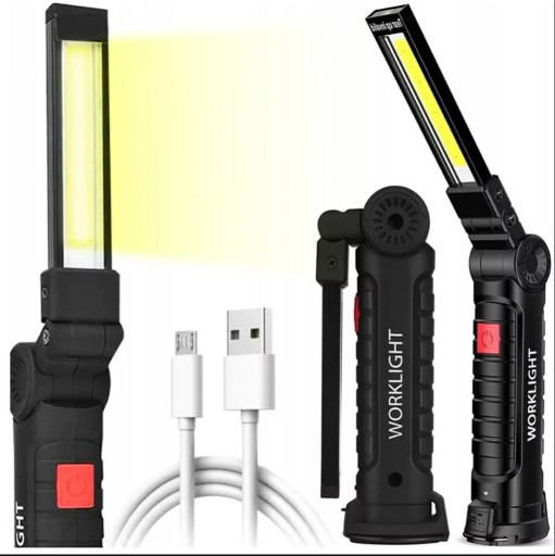 LATARKA LED LAMPA WARSZTATOWA PORĘCZNA Z MAGNESEM