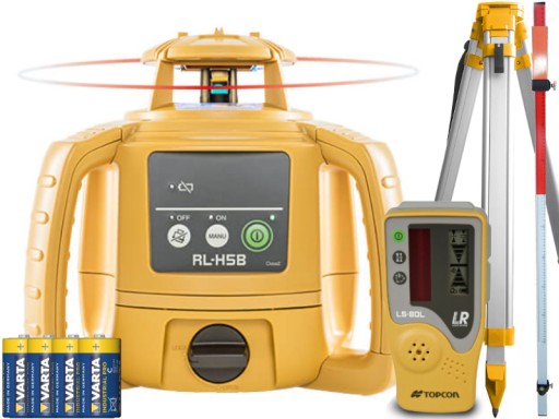 NIWELATOR LASEROWY RL-H5B TOPCON + DETEKTOR LS-80L + STATYW + ŁATA