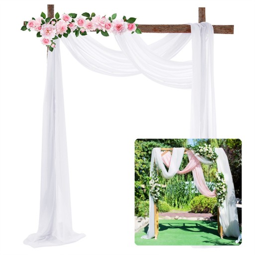 Ślubne TŁO DEKORACYJNA PARTY ŚLUB KURTYNA 70×550cm