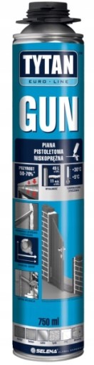 PIANA MONTAŻOWA PISTOLETOWA NISKOPRĘŻNA TYTAN EURO-LINE GUN 750 ml