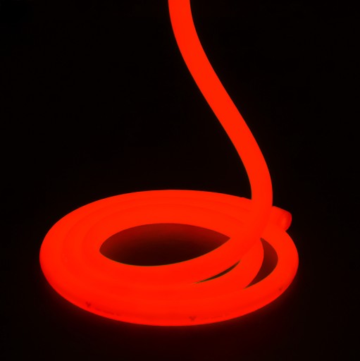 NEON FLEX LED 230V CZERWONY JEDNOSTRONNY 360