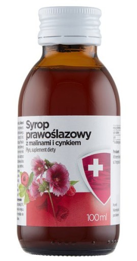SYROP PRAWOŚLAZOWY Z MALINĄ I CYNKIEM 100ml