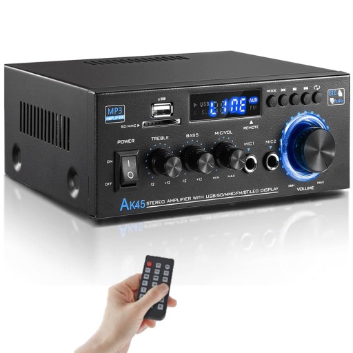 WZMACNIACZ HIFI BLUETOOTH 5.0 STEREO AUDIO PRZENOŚNE RADIO FM
