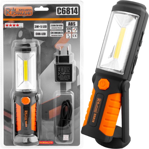 LAMPA LATARKA WARSZTATOWA AKU POWERBANK 3W 5 LED