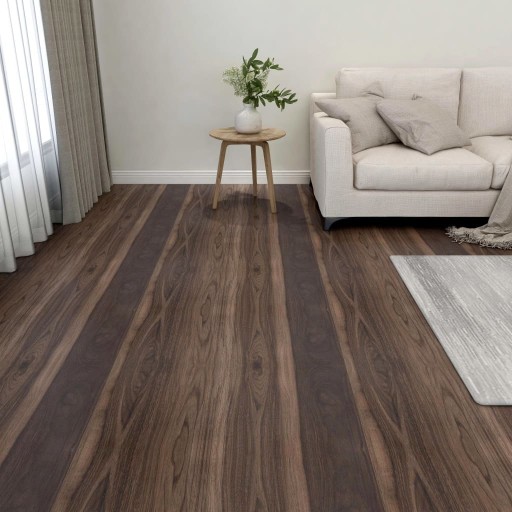 SAMOPRZYLEPNE PANELE PODŁOGOWE 55 SZT PVC 5,11M² BRĄZOWE