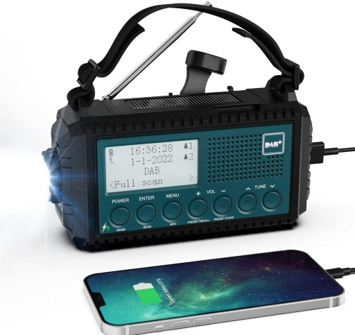 PRZENOŚNE RADIO DAB+ CR1009 PRO DAB 5000MAH LAMPKA