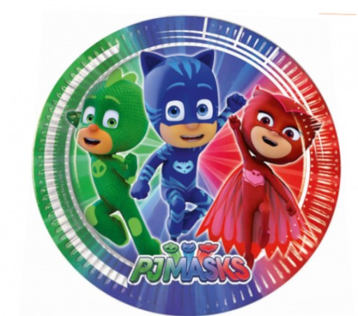 Talerzyki papierowe Pidżamersi PJ Masks 23cm 8 szt