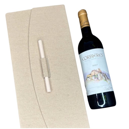 OZDOBNE PUDEŁKO NA WINO 2 WINA 340x165x8mm ELEGANCKIE ZAMYKANIE