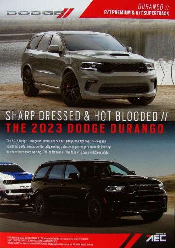 Dodge Durango R/T prospekt model 2023