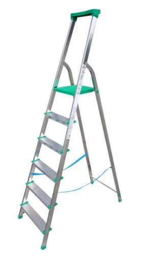 DRABINA ALUMINIOWA 204CM 5 STOPNI+PODEST DRABEX