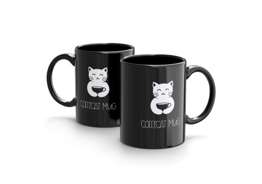 KUBEK Czarny Fana Kotów Koty Kot Cat new 2021v2