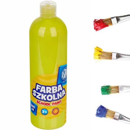 Astra FARBA SZKOLNA PLAKATOWA 500 ml cytrynowa