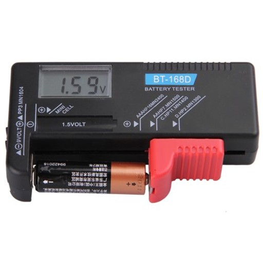 TESTER BATERII PRZYCISKOWY LCD WYDAJNOŚĆ PRZENOŚNY 9V AA