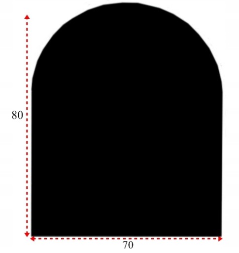SZYBA SZKŁO POD KOMINEK HARTOWANE PODSTAWA 80x70