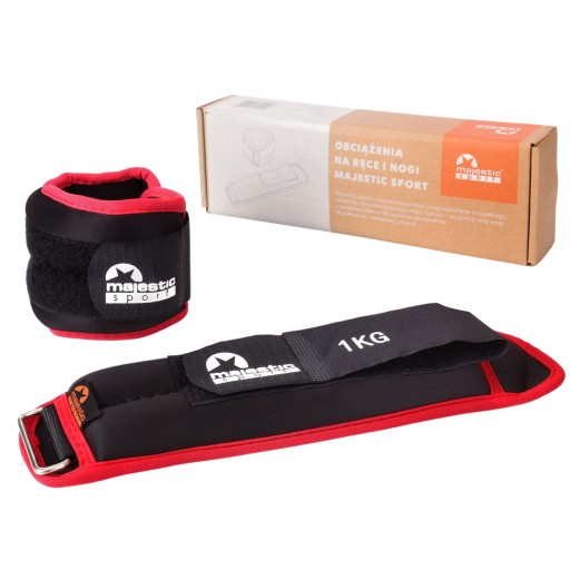 Obciążniki na ręce i nogi Majestic Sport 2x1,0 kg