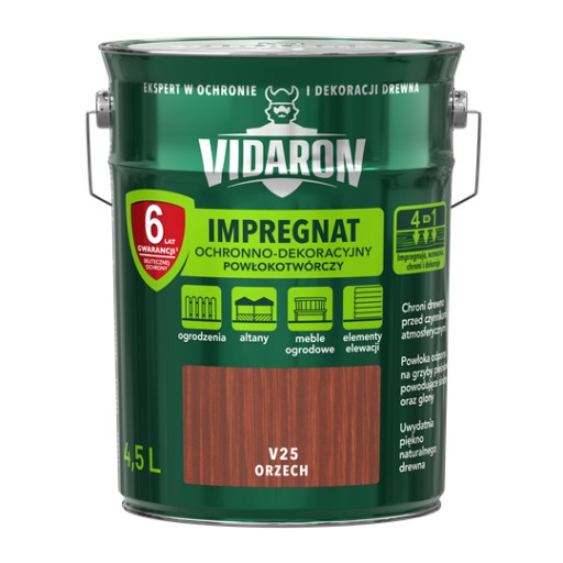 Impregnat do drewna VIDARON 4,5L Orzech v25