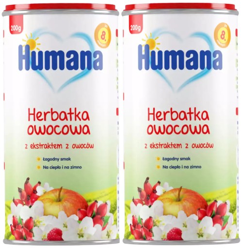 Humana Herbatka Owocowa po 8 m-cu 2 x 200 g