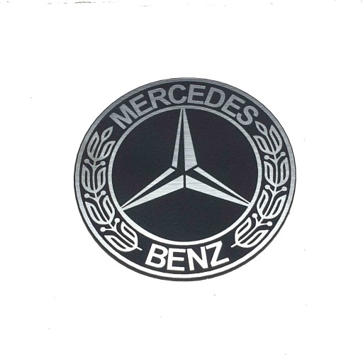 Naklejka Emblemat MERCEDES VINTAGE srebrna 30mm