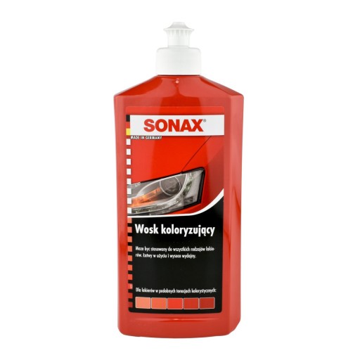 SONAX WOSK KOLORYZUJĄCY NANOPRO CZERWONY 250ML