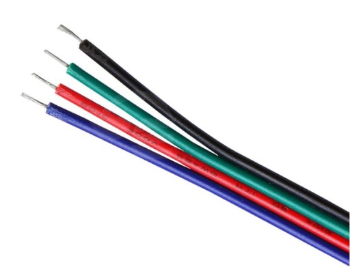 Przewód kabel linka do taśm LED RGB 4x żyłowy 1m