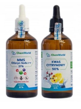 MMS CHLORYN SODU 27%+KWAS CYTRYNOWY 50% ChemWorld