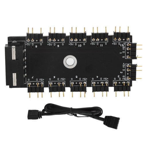11 way splitter hub 3pin argb interface extender rgb led control device acc