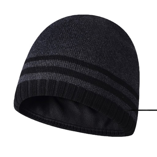 Czapki Knitted Striped Protection Hat