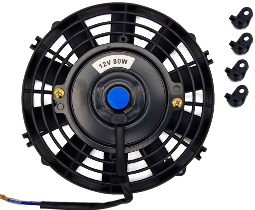 CIENKI WENTYLATOR CHŁODNICY 12V 195mm tłoczący